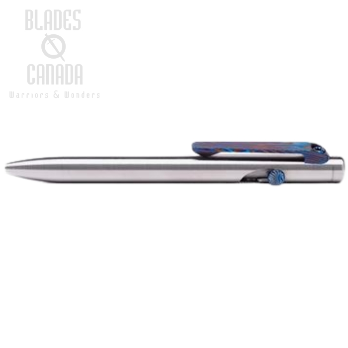 (image for) Tactile Turn Slim Bolt Action Pen Mini - Titanium w/ Timascus Bolt & Clip